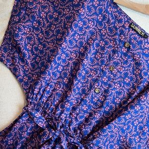 Sunner Silk Tie Waisted Dress Size Small